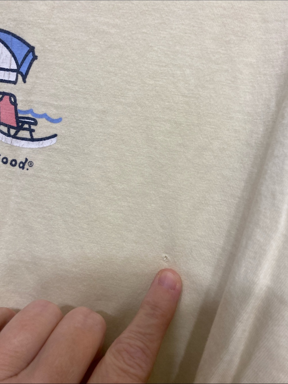 Life is Good Cream Beach Graphic Tee - Picture 4 of 5